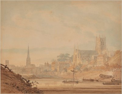 Worcester dal fiume Severn da Edward Dayes