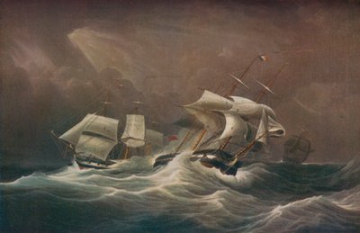 H.M.S. Indefatigable che ingaggia il francese Droits-De-L