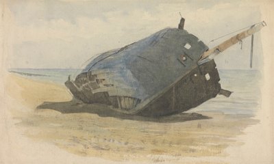 Relitto arenato sulla spiaggia da Edward Duncan
