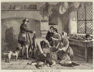Preparazione del cesto di Natale da Edward Duncan