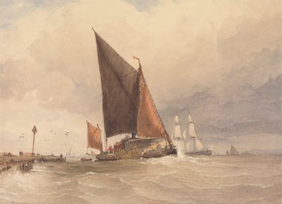 Barca a vela in mare da Edward Duncan