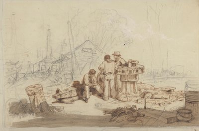 Studio di pescatori e attrezzi da Edward Duncan