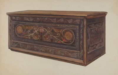 Cassapanca dipinta di Guilford da Edward F. Engel