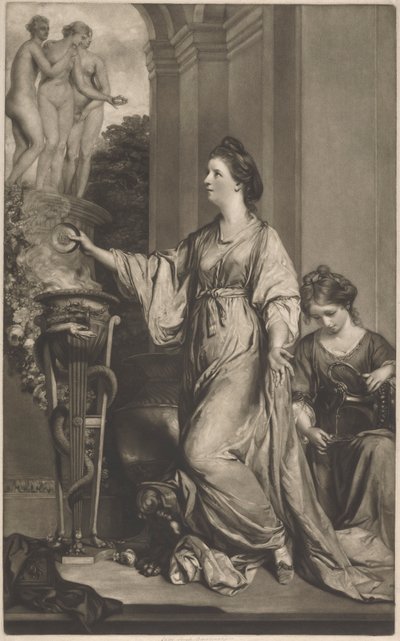 Lady Sarah Bunbury che sacrifica alle Grazie da Edward Fisher