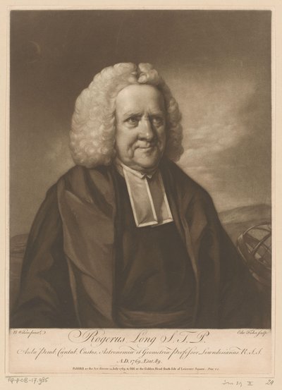 Ritratto di Roger Long da Edward Fisher