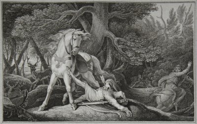 La morte di Guglielmo il Rosso, inciso da Neagle, illustrazione da 