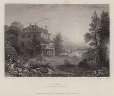 Villa Diodati, la residenza di Lord Byron da Edward Francis (after) Finden