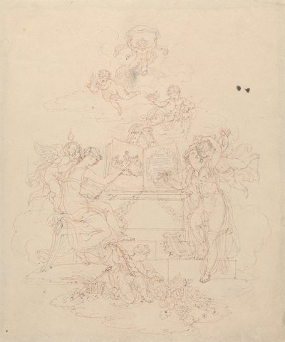Allegoria della pittura e della letteratura da Edward Francis Burney