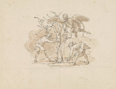 Folli che piantano un albero da Edward Francis Burney