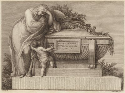 Biglietto funebre di Sir Joshua Reynolds da Edward Francis Burney