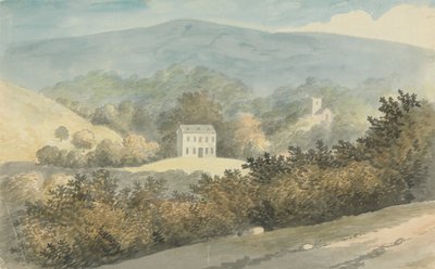 Paesaggio collinare con casa da Edward Francis Burney