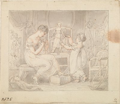 Illustrazione per La Nuova Bambola: Cucire Vestiti per la Bambola da Edward Francis Burney