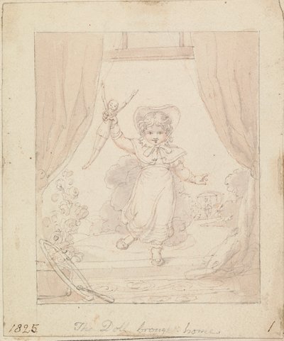 Illustrazione per La Nuova Bambola: La Bambola Portata a Casa da Edward Francis Burney