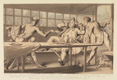John Gilpin nella barca di passaggio di Uxbridge da Edward Francis Burney