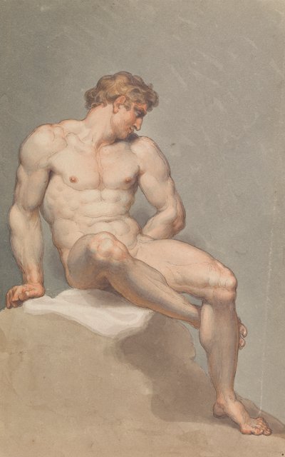Studio di un Nudo Maschile da Edward Francis Burney