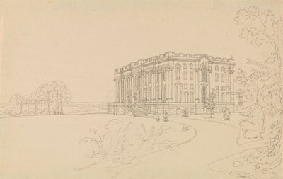 Veduta di Easton Neston, Northants da Edward Francis Burney