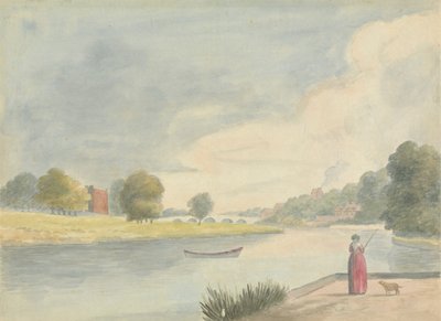 Donna che pesca da Edward Francis Burney