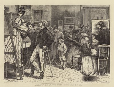 Giornata degli studenti al Museo di South Kensington da Edward Frederick Brewtnall