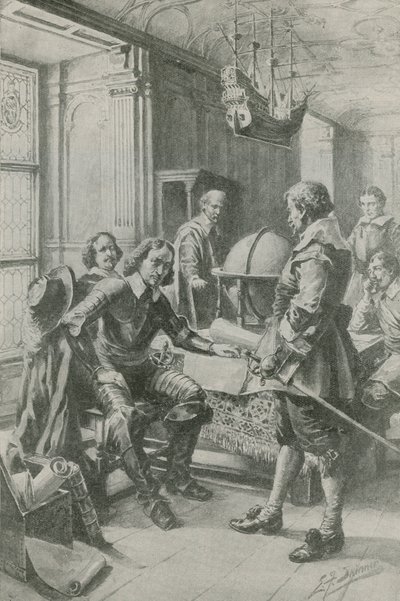 Robert Blake visita Oliver Cromwell da Edward Frederick Skinner