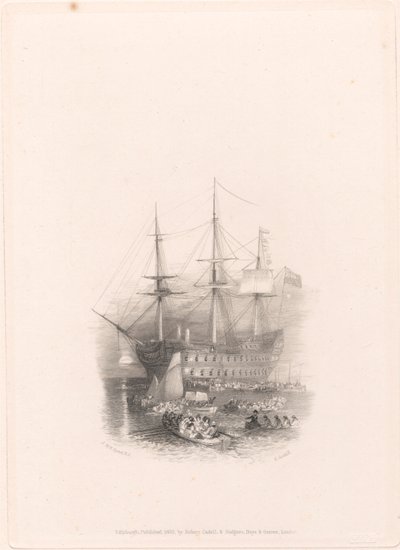 Il Bellerophon, Plymouth Sound da Edward Goodall