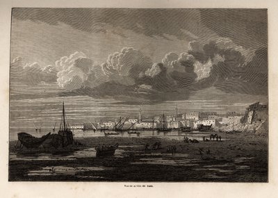 Veduta della città di Suez (Egitto), disegno di Grenet per illustrare un