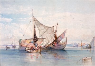 Barche su un lago del Nord Italia da Edward Harper