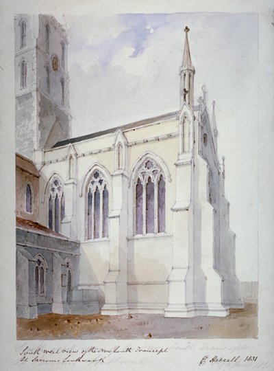 Cattedrale di Southwark, Londra, 1831 da Edward Hassell