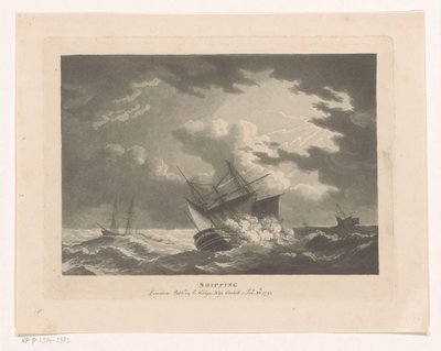Navi in una tempesta in mare da Edward Hedges