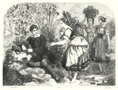 Childe Harold di Lord Byron, Canto III, Stanza 55 da Edward Henry (after) Corbould