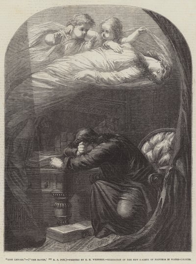 La perduta Lenore, Il corvo, di E A Poe da Edward Henry Wehnert
