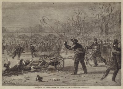 Un salvataggio sul Serpentine da parte degli uomini della Royal Humane Society da Edward Hull
