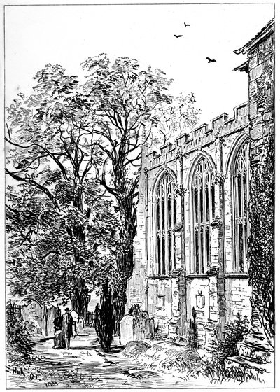 Il presbiterio della chiesa di Stratford, Stratford-upon-Avon, Warwickshire, 1885 da Edward Hull