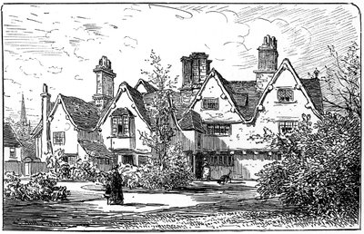 La casa del Dr. John Hall, Stratford-upon-Avon, Warwickshire, 1885 da Edward Hull