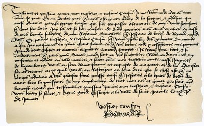 Lettera di Edoardo IV a Francesco II, Duca di Bretagna, 9 gennaio 1471 da Edward IV King of England