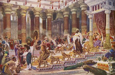 La visita della Regina di Saba al Re Salomone da Edward John (after) Poynter