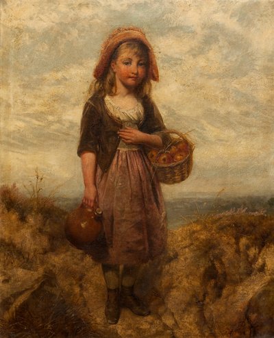 Ragazza con un cesto di mele da Edward John Cobbett