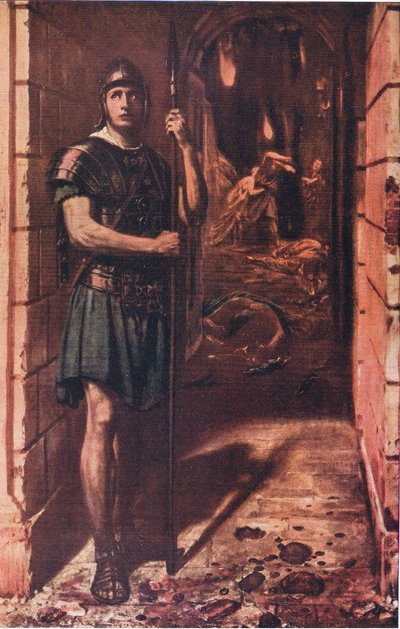 Fedele fino alla morte, illustrazione da La Biblioteca Mondiale dei Migliori Libri, c.1940 da Edward John Poynter