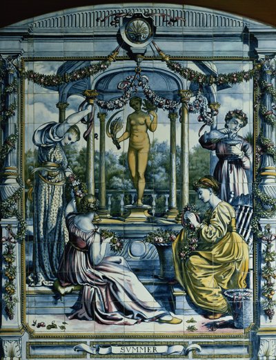Estate, da una serie di pannelli di piastrelle per la cucina olandese da Edward John Poynter