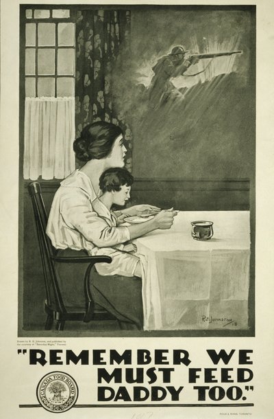 Ricorda che dobbiamo nutrire anche papà, Canada Food Board da Edward Killingworth Johnson