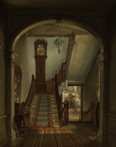 Vecchio orologio sulle scale, 1868 da Edward Lamson Henry