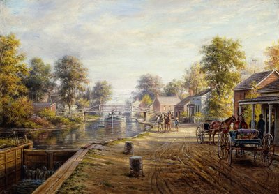 Scena lungo il Canale Delaware e Hudson, 1907 da Edward Lamson Henry