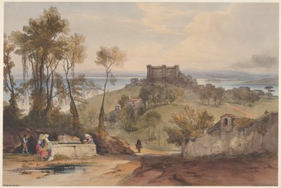 Bracciano Vedute di Roma e dei suoi dintorni, tavola 2, 1841 da Edward Lear