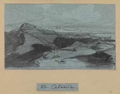 Catania, da Vedute della Sicilia da Edward Lear