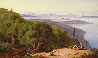 Corfù dalla collina di Gastouri, 1857-58 da Edward Lear