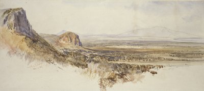 Vista lontana di Borghetto e Partenico, Sicilia, 1847 da Edward Lear