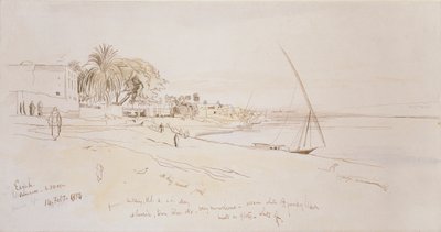 Esneh, Egitto, 1854 da Edward Lear