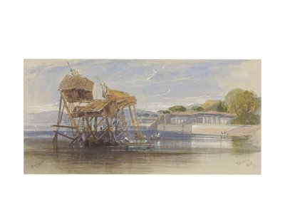 Case dei pescatori sul Bosforo, 1848 da Edward Lear
