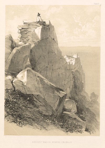 Escursione Illustrata in Italia vol. II: Antiche Mura, Monte Circello da Edward Lear