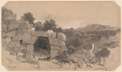 Paesaggio vicino a Segni da Edward Lear
