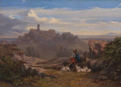 Paesaggio con Capraio, ca. 1842 da Edward Lear